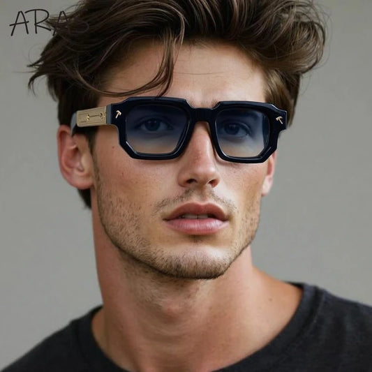 Lunettes de soleil polarisées carrées homme 2026 – Luxe Vintage Rectangulaire – ArasDriving Eyewear For Male UV400 Shades