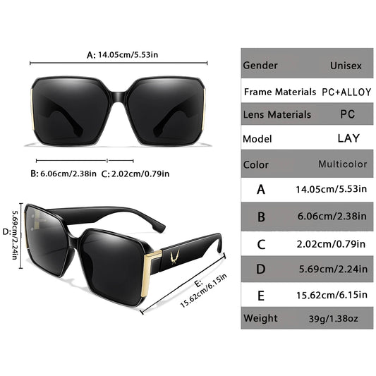 Lunettes de vacances luxe – Carré Street – Homme/Femme – Protection UV – Randonnée Cyclisme Voyage