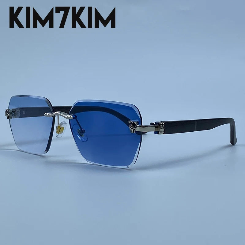 Lunettes Rimless Photochromiques KIM7KIM – Carré Vintage 2026 – Homme – Luxe