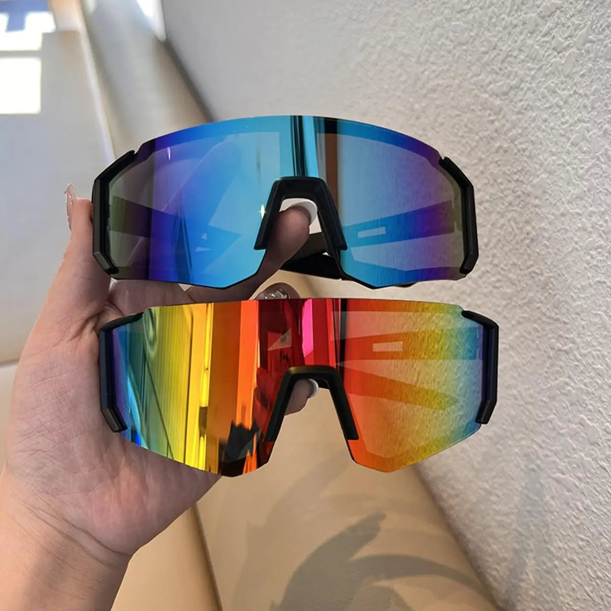 Lunettes de Cyclisme UV400 Homme/Femme – Anti-UV – Sports Outdoor (Randonnée, Escalade, VTT) – Grande Monture Oversized