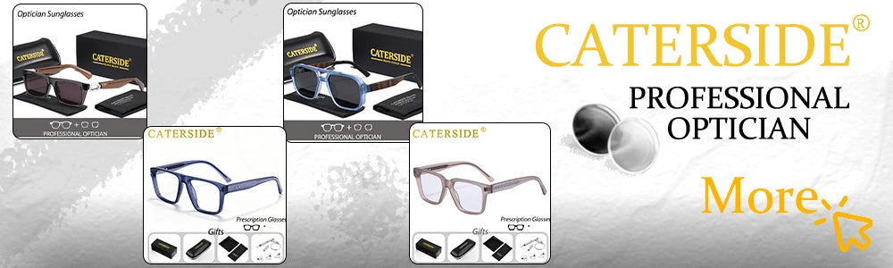 Lunettes de soleil classiques carrées CATERSIDE – Homme – Luxe – Voyage Plage Festival Cadeaux