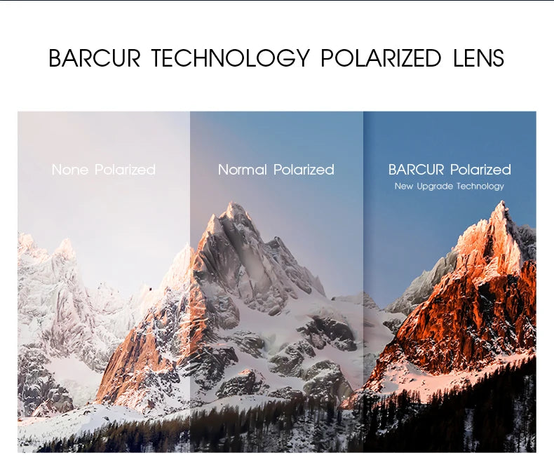 Lunettes BARCUR Design TR90 – Hommes – Sport légères polarisées – Protection UVAB