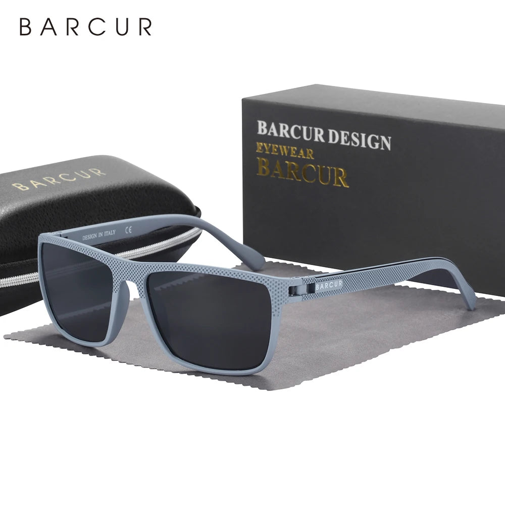 Lunettes BARCUR Design TR90 – Hommes – Sport légères polarisées – Protection UVAB