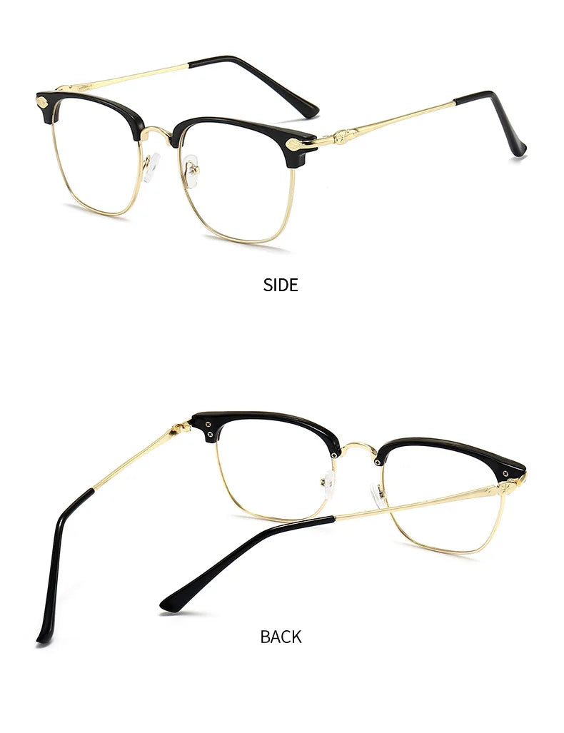 Lunettes anti-lumière bleue XJiea – Homme/Femme – Semi-sans-branches Métal Photochromiques – Bureau & Outdoor