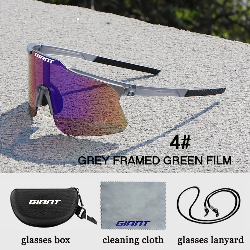 Lunettes de cyclisme Giant 2025 – UV400, Anti-Buée, Étui inclus – Homme/Femme