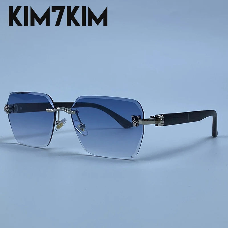 Lunettes Rimless Photochromiques KIM7KIM – Carré Vintage 2026 – Homme – Luxe