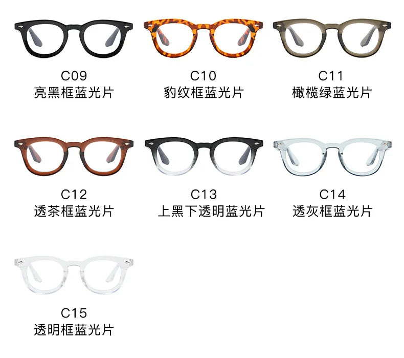 Lunettes de soleil rondes rétro Samjune – Verres Ocean Clear – UV400 – Homme/Femme – Rivets