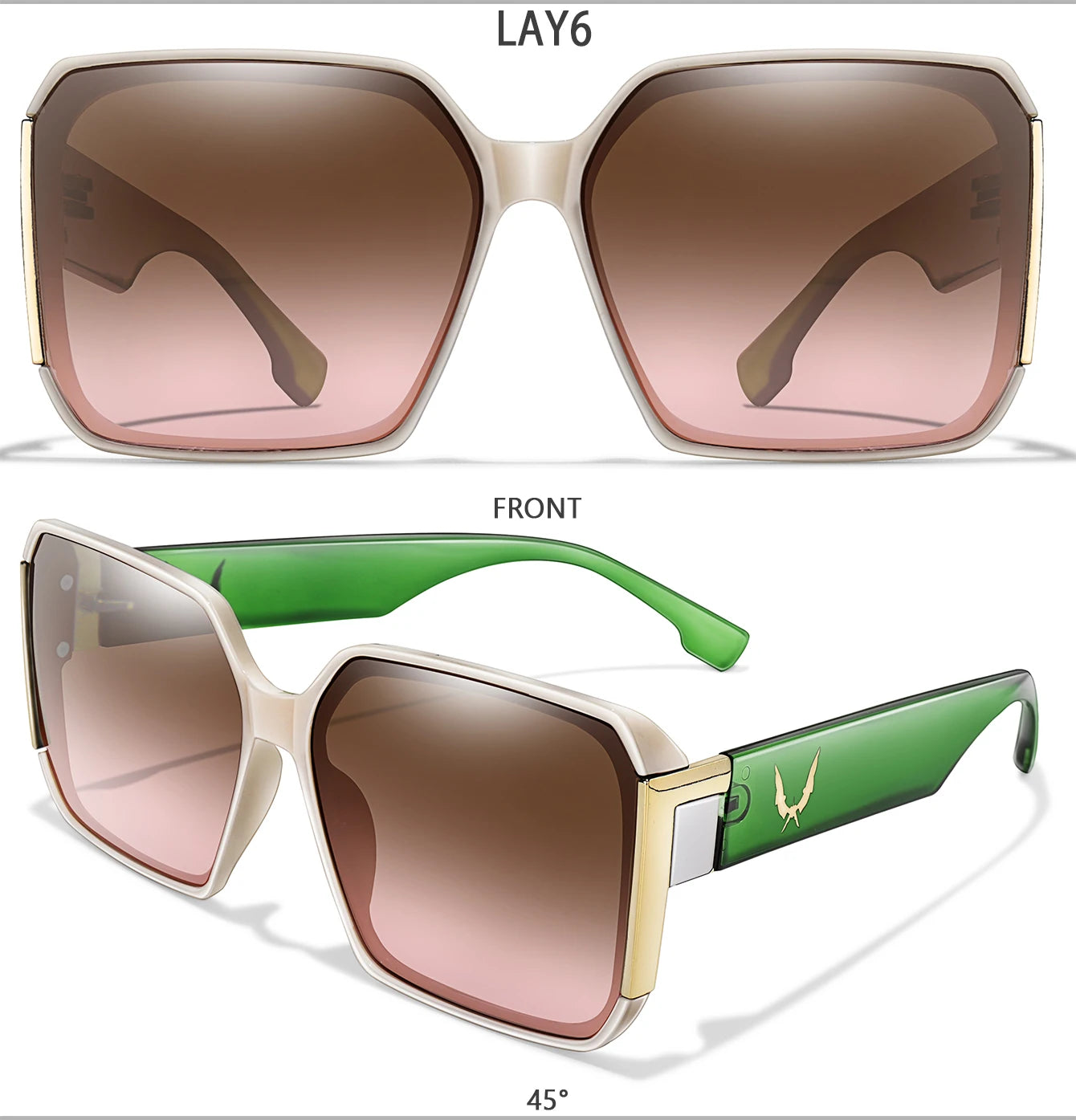 Lunettes de vacances luxe – Carré Street – Homme/Femme – Protection UV – Randonnée Cyclisme Voyage