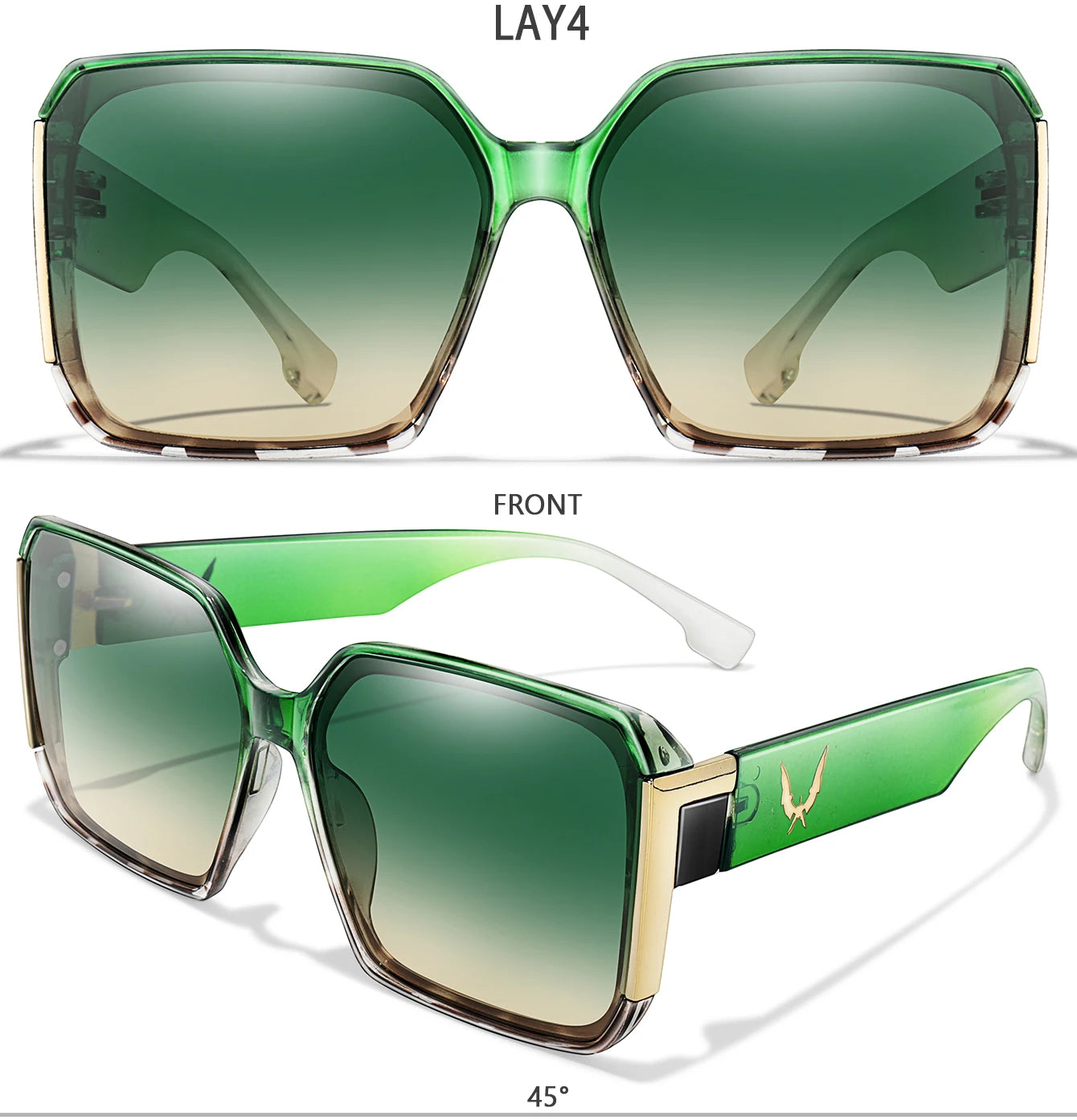 Lunettes de vacances luxe – Carré Street – Homme/Femme – Protection UV – Randonnée Cyclisme Voyage