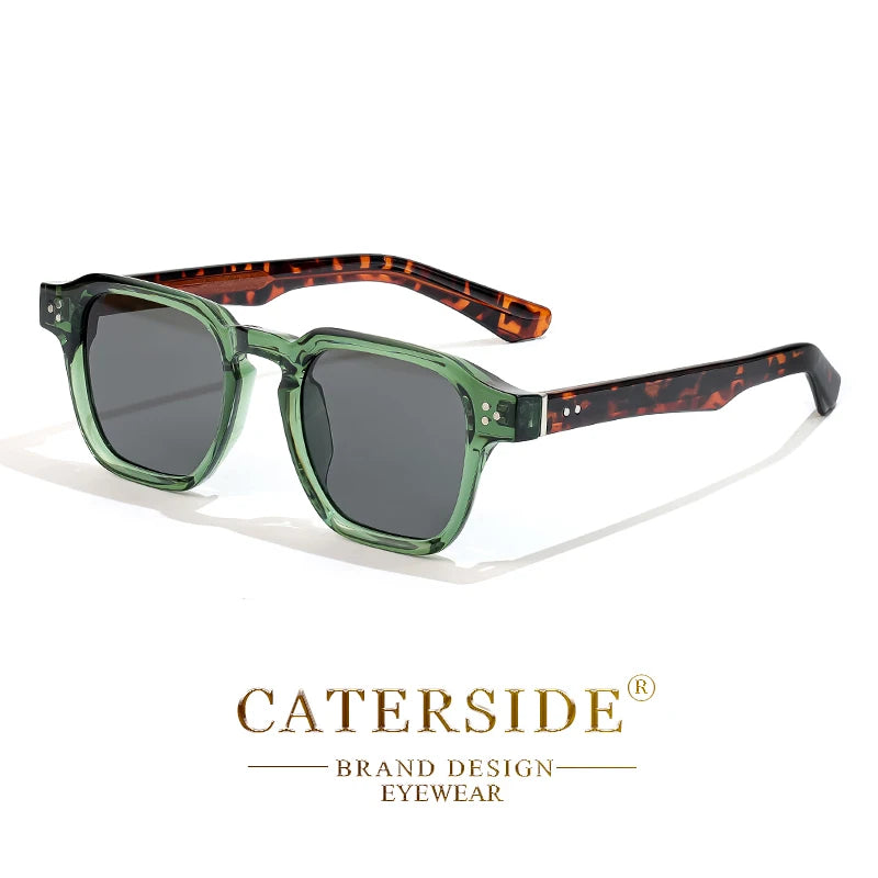 Lunettes de soleil classiques carrées CATERSIDE – Homme – Luxe – Voyage Plage Festival Cadeaux