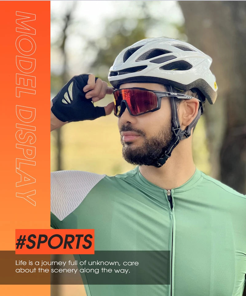 Lunettes de cyclisme polarisées UV400 Homme/Femme – VTT, route, pêche – Kapvoe