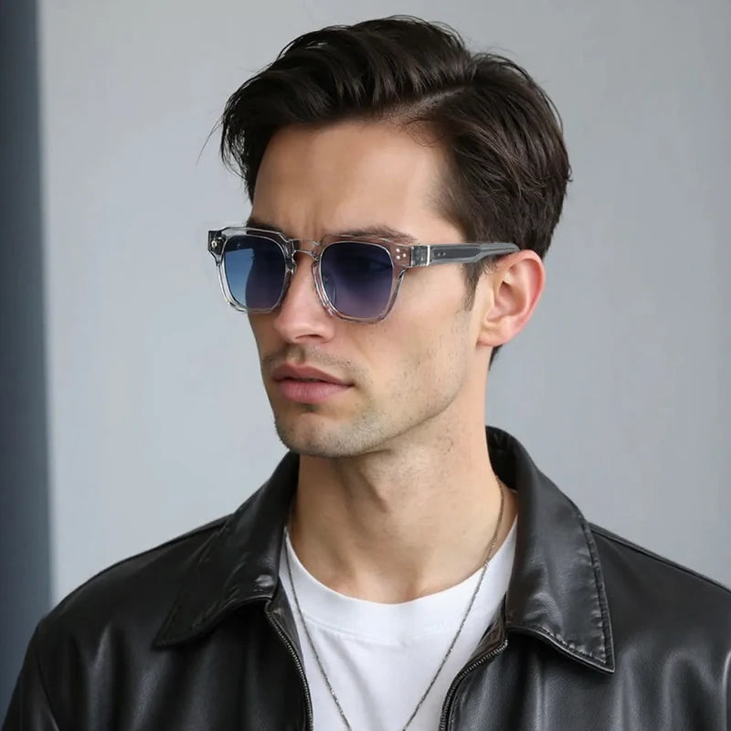 Lunettes de soleil classiques carrées CATERSIDE – Homme – Luxe – Voyage Plage Festival Cadeaux