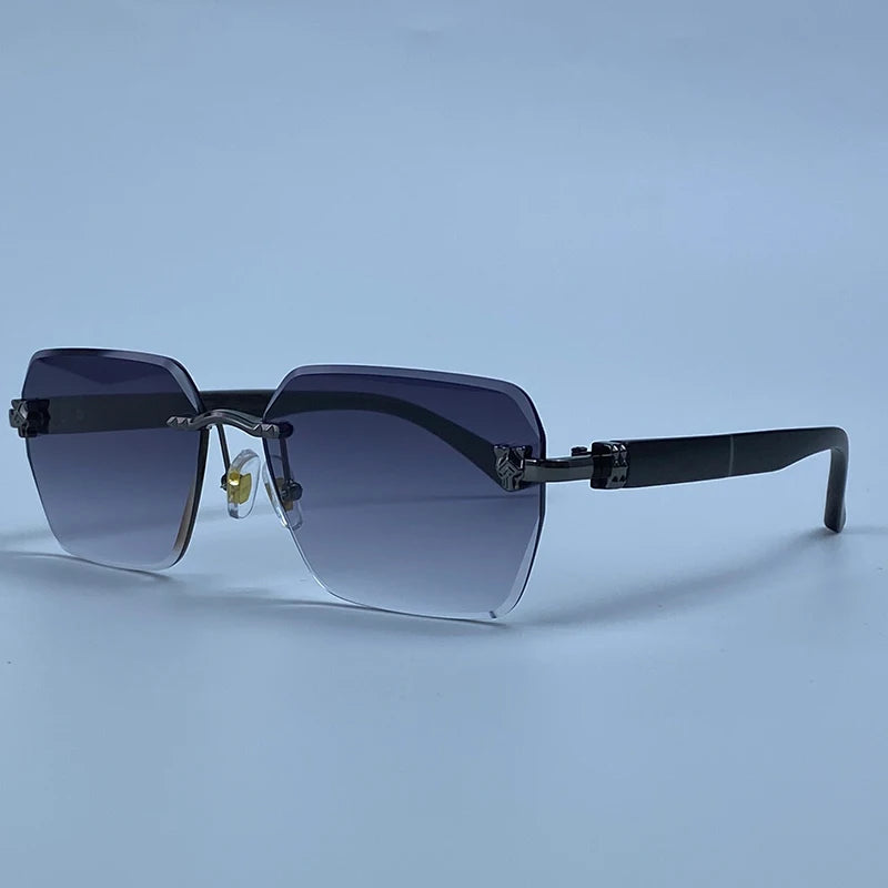 Lunettes Rimless Photochromiques KIM7KIM – Carré Vintage 2026 – Homme – Luxe