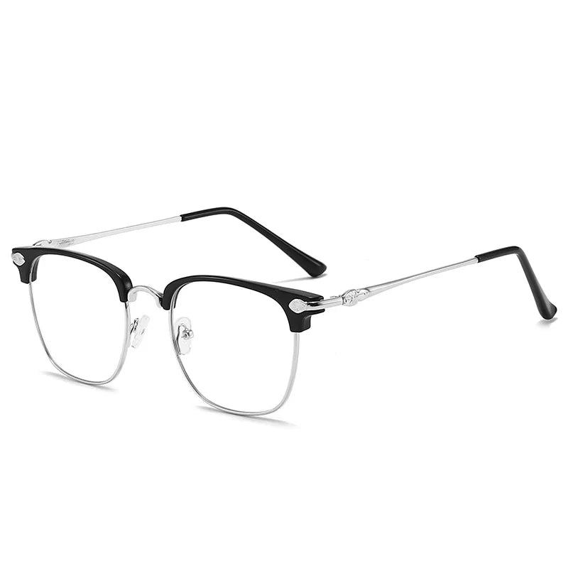 Lunettes anti-lumière bleue XJiea – Homme/Femme – Semi-sans-branches Métal Photochromiques – Bureau & Outdoor