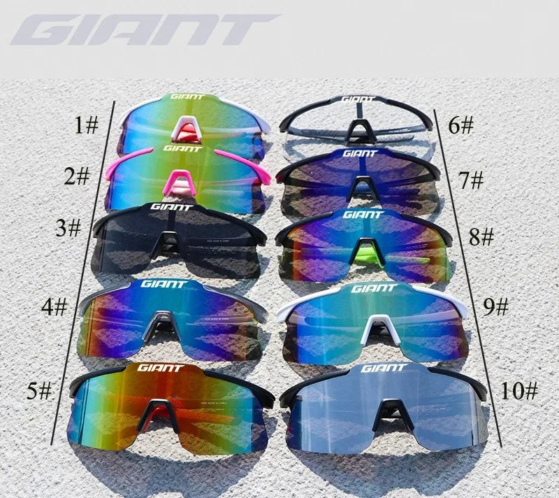 Lunettes de cyclisme Giant 2025 – UV400, Anti-Buée, Étui inclus – Homme/Femme