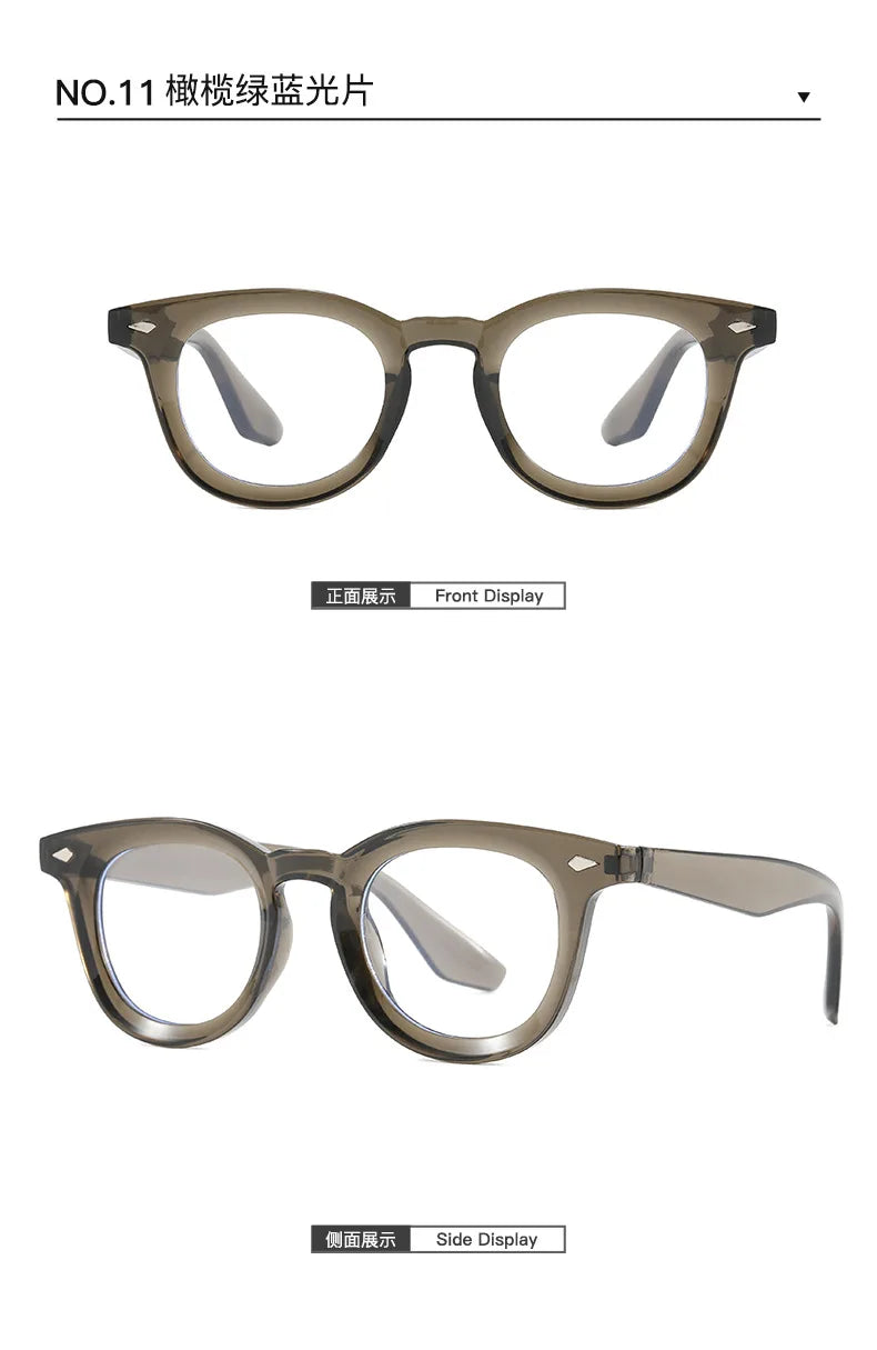 Lunettes de soleil rondes rétro Samjune – Verres Ocean Clear – UV400 – Homme/Femme – Rivets