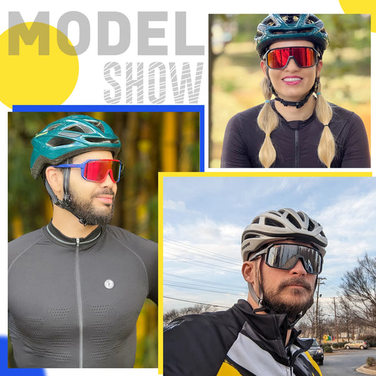 Lunettes de cyclisme SCVCN – Homme/Femme – VTT Route – UV400 – Running Randonnée