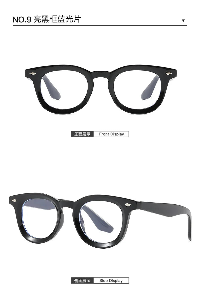 Lunettes de soleil rondes rétro Samjune – Verres Ocean Clear – UV400 – Homme/Femme – Rivets