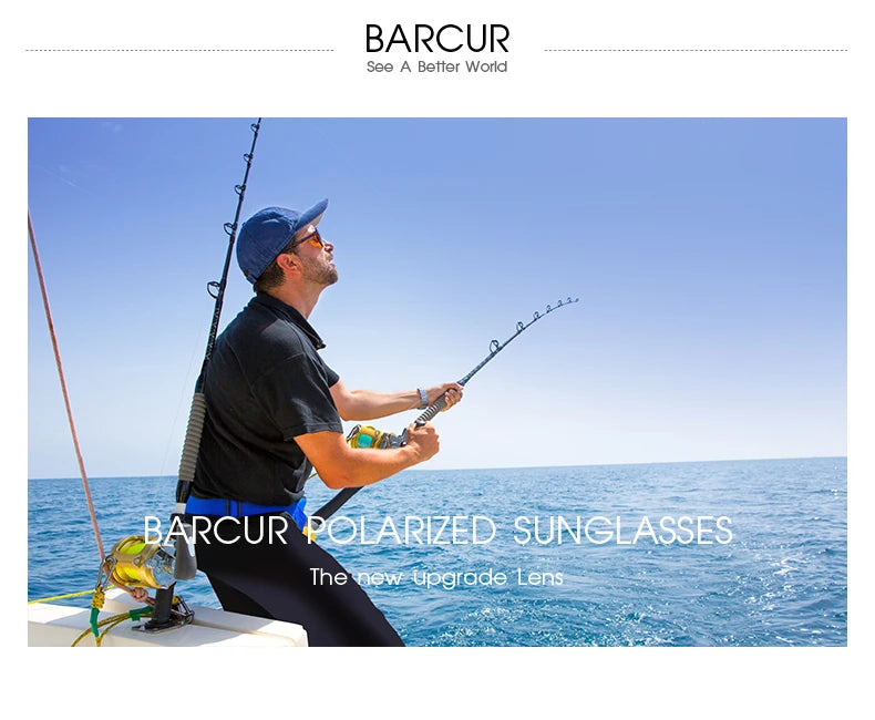 Lunettes BARCUR Design TR90 – Hommes – Sport légères polarisées – Protection UVAB