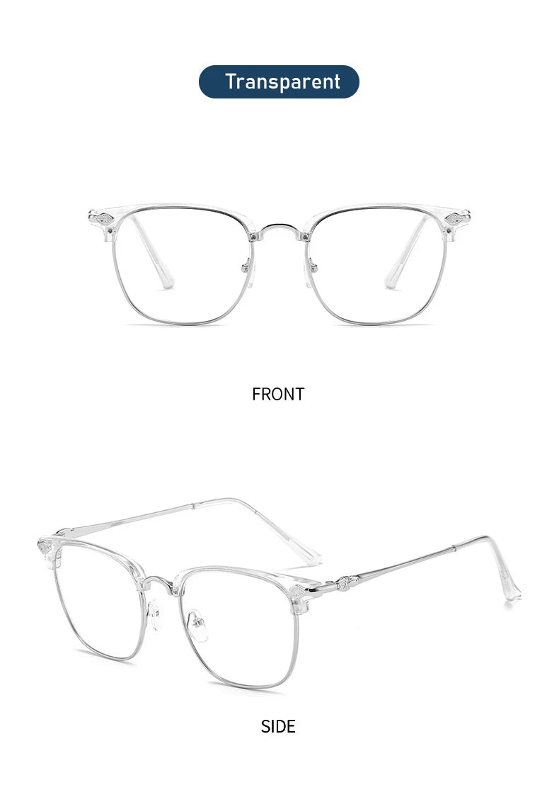 Lunettes anti-lumière bleue XJiea – Homme/Femme – Semi-sans-branches Métal Photochromiques – Bureau & Outdoor