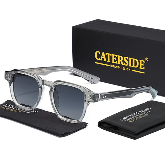 Lunettes de soleil classiques carrées CATERSIDE – Homme – Luxe – Voyage Plage Festival Cadeaux