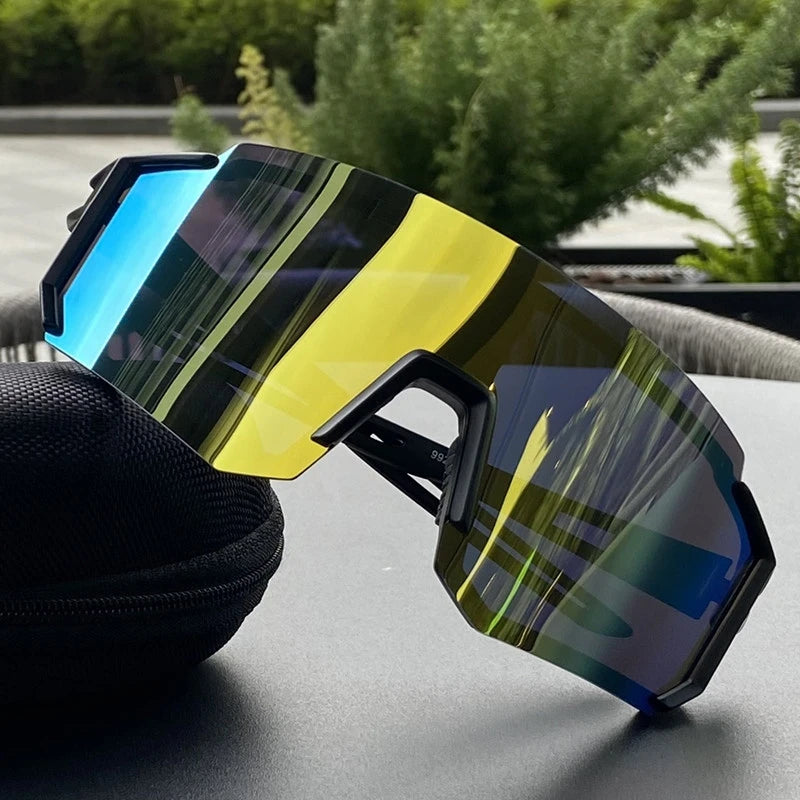 Lunettes de Cyclisme UV400 Homme/Femme – Anti-UV – Sports Outdoor (Randonnée, Escalade, VTT) – Grande Monture Oversized
