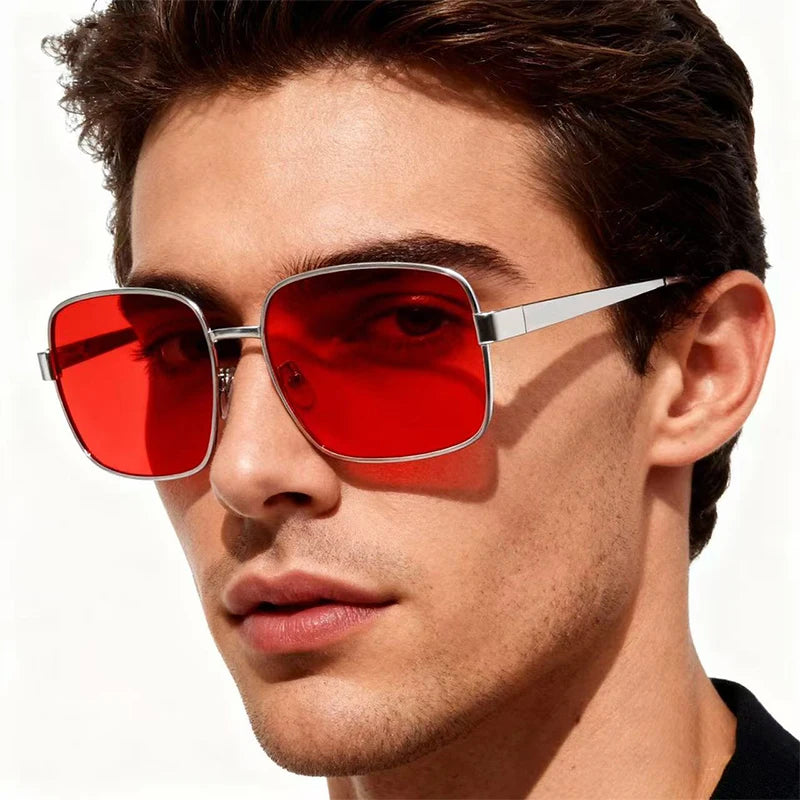 Lunettes métal grande monture – Homme/Femme – Rétro Carré/Rond – Protection UV – 134