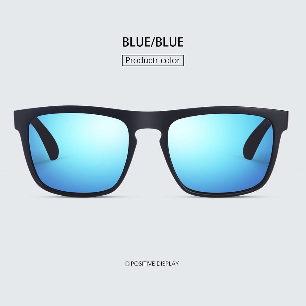 Lunettes de soleil vintage carrées polarisées – Homme/Femme – Rétro – Conduite Pêche UV400 – Ravenisa