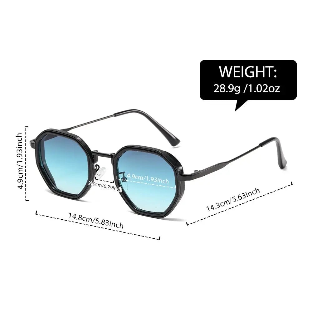Lunettes de soleil unisexes rondes métal – Vintage Irregular Punk – UV400 – CEYYOR