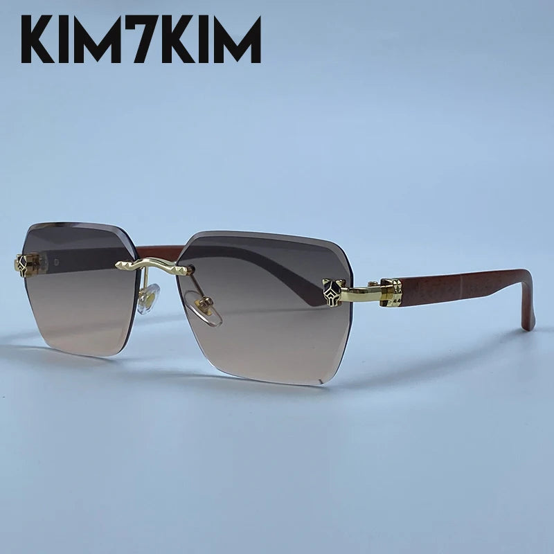 Lunettes Rimless Photochromiques KIM7KIM – Carré Vintage 2026 – Homme – Luxe