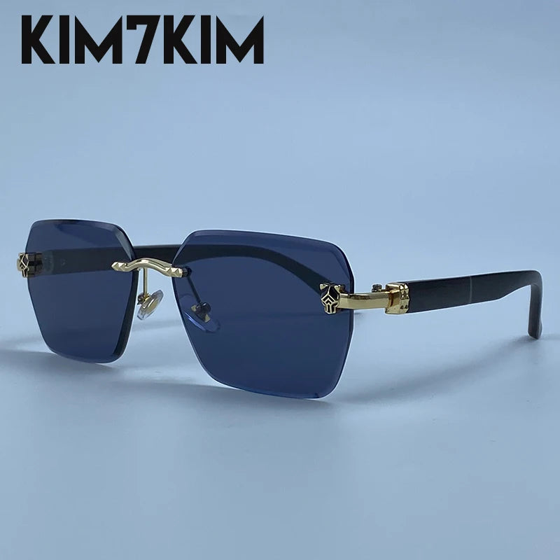Lunettes Rimless Photochromiques KIM7KIM – Carré Vintage 2026 – Homme – Luxe