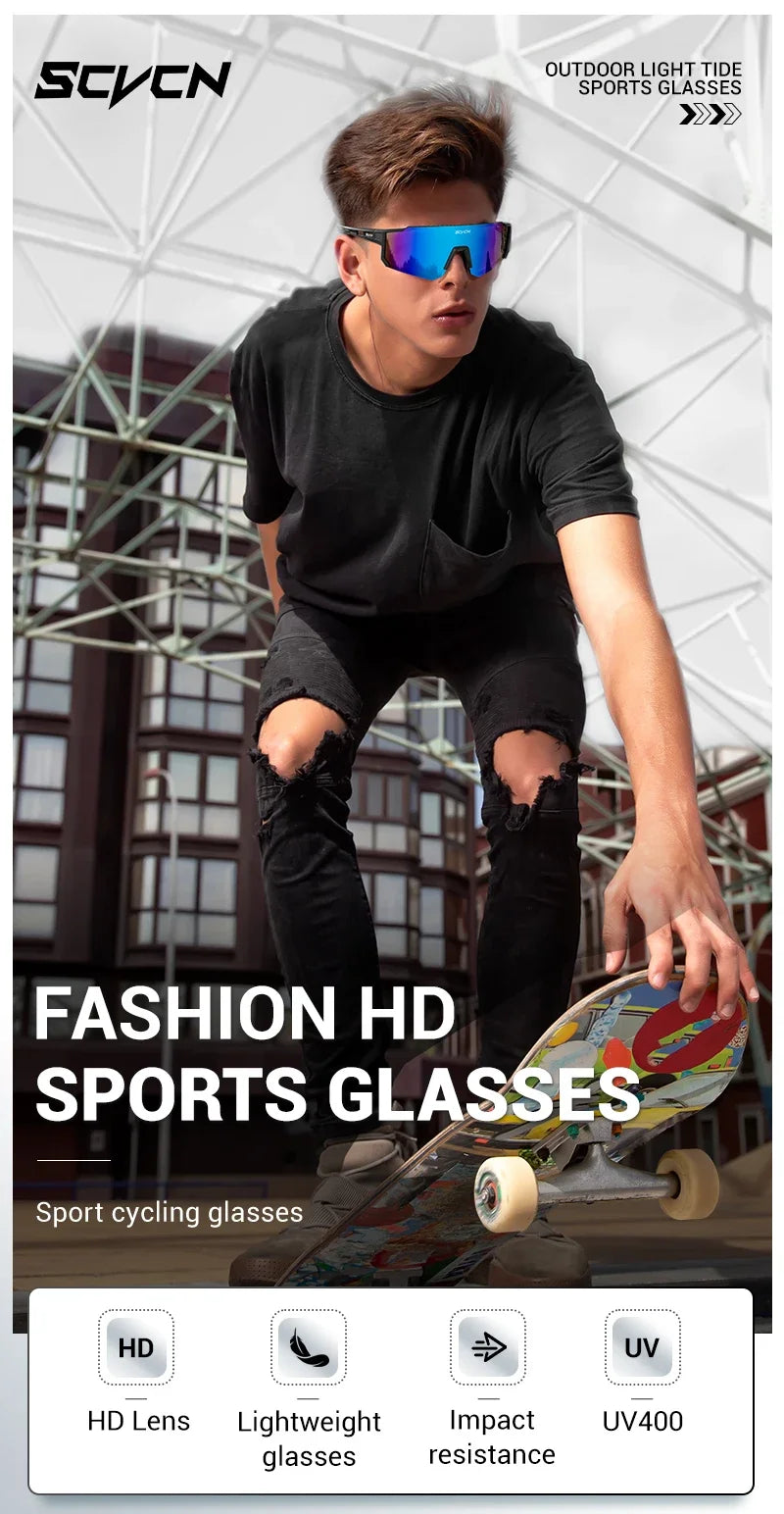 SCVCN – Nouvelles lunettes de cyclisme outdoor homme/femme Lunettes VTT / conduite / vélo / escalade – Protection UV400