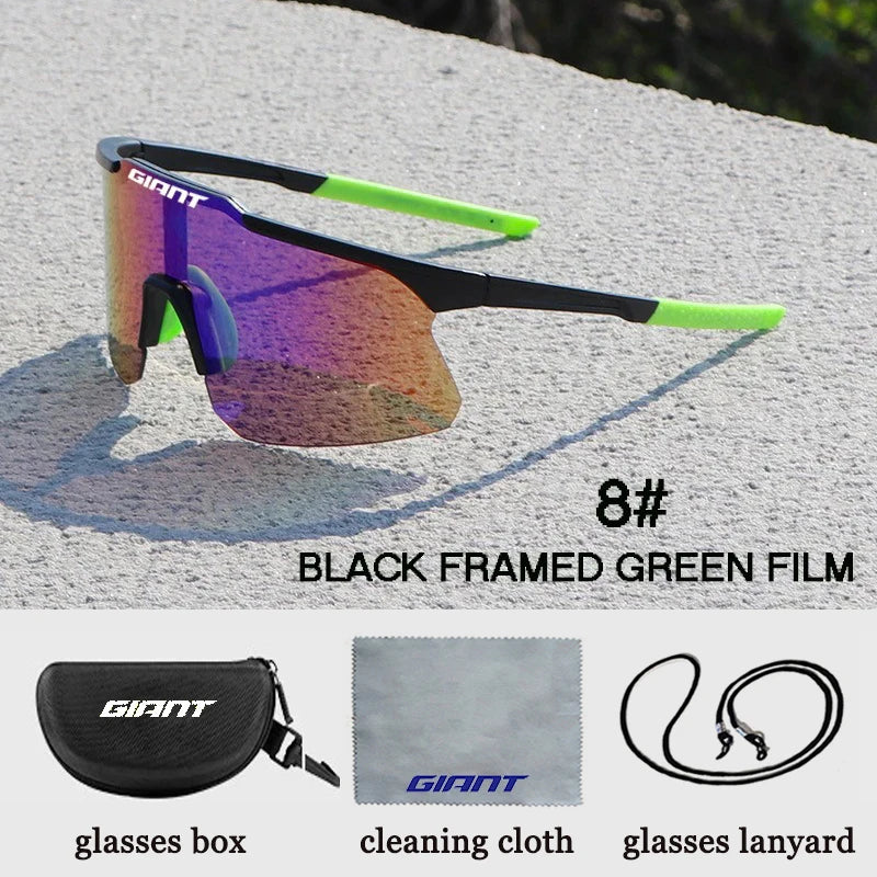 Lunettes de cyclisme Giant 2025 – UV400, Anti-Buée, Étui inclus – Homme/Femme