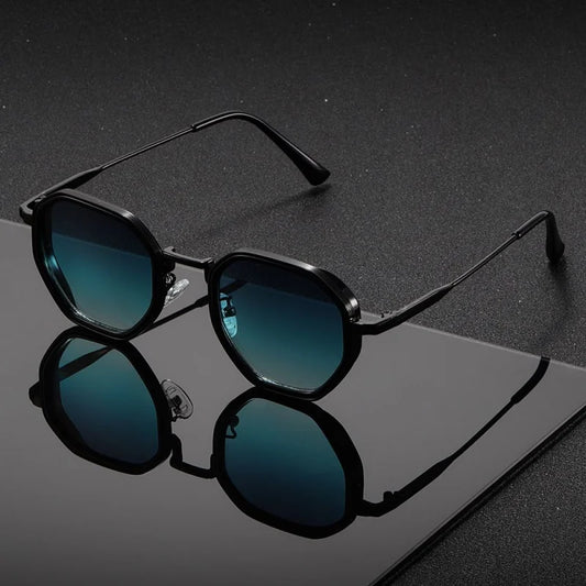 Lunettes de soleil unisexes rondes métal – Vintage Irregular Punk – UV400 – CEYYOR