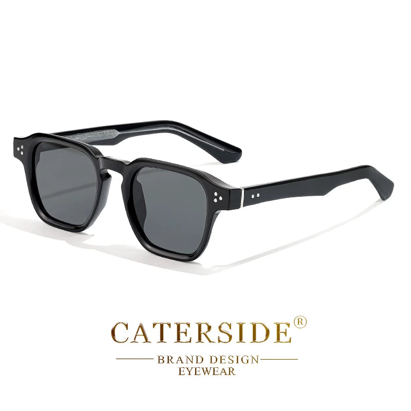 Lunettes de soleil classiques carrées CATERSIDE – Homme – Luxe – Voyage Plage Festival Cadeaux