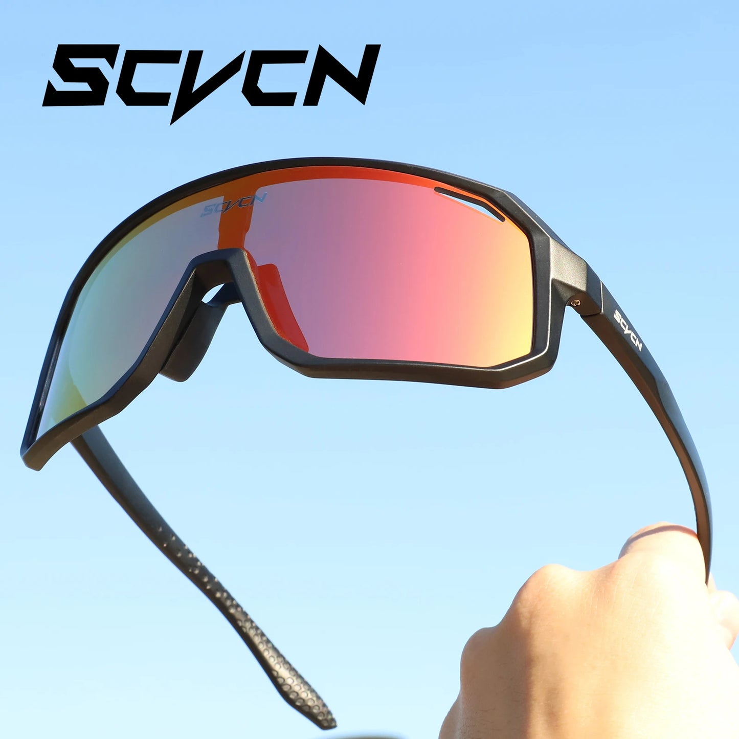 Lunettes de cyclisme SCVCN – Homme/Femme – VTT Route – UV400 – Running Randonnée