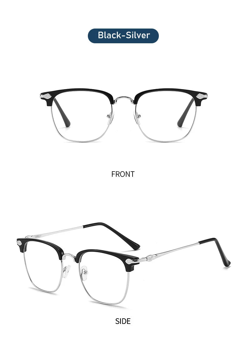 Lunettes anti-lumière bleue XJiea – Homme/Femme – Semi-sans-branches Métal Photochromiques – Bureau & Outdoor