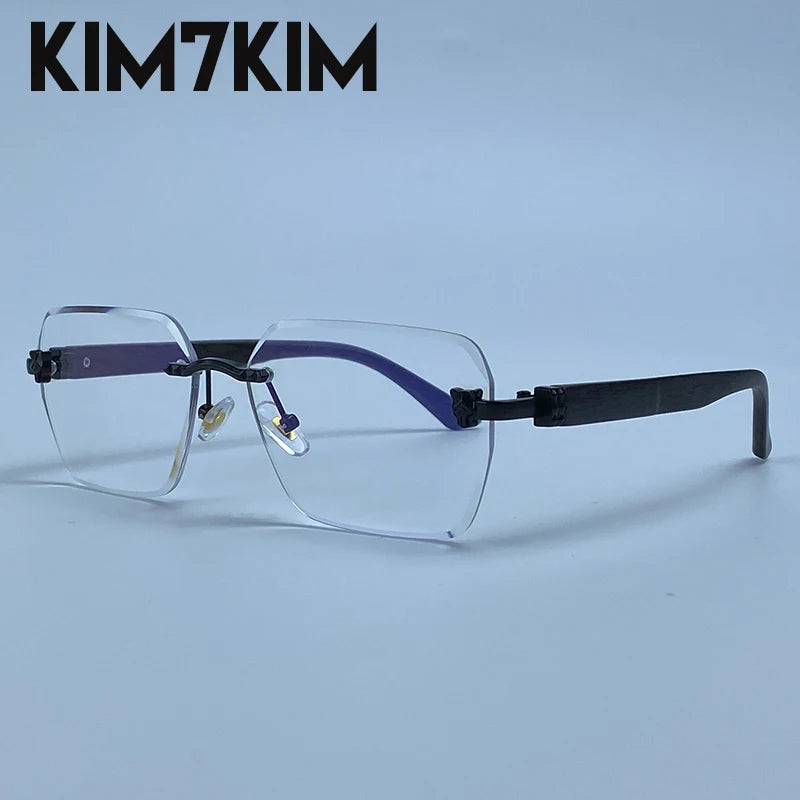 Lunettes Rimless Photochromiques KIM7KIM – Carré Vintage 2026 – Homme – Luxe