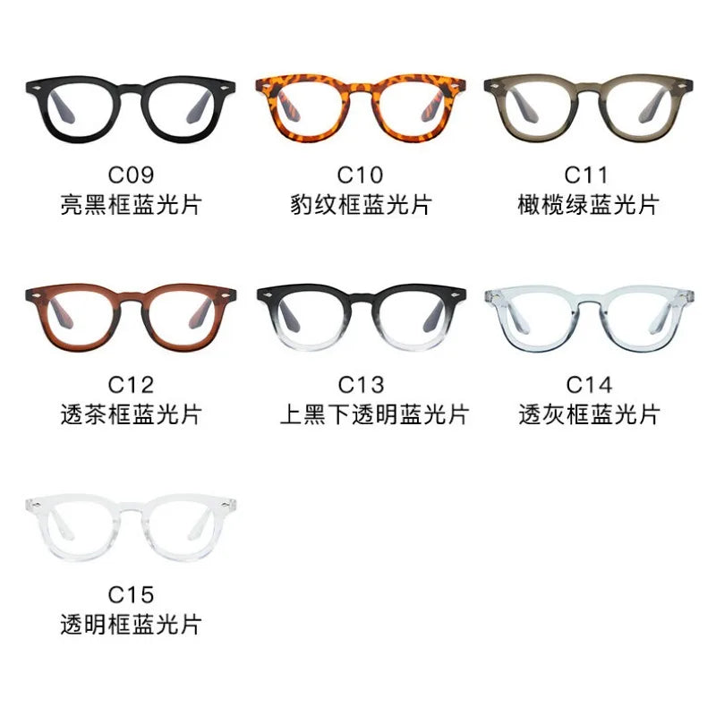 Lunettes de soleil rondes rétro Samjune – Verres Ocean Clear – UV400 – Homme/Femme – Rivets