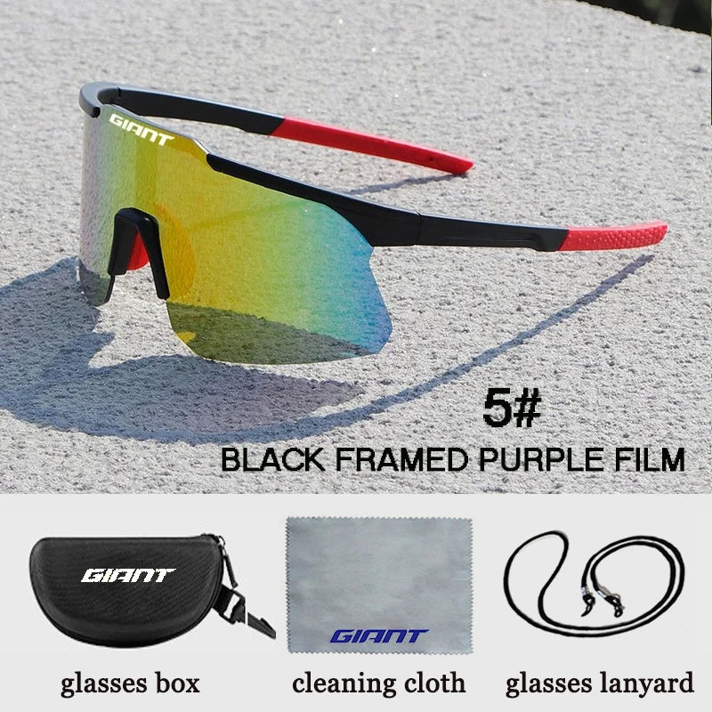 Lunettes de cyclisme Giant 2025 – UV400, Anti-Buée, Étui inclus – Homme/Femme
