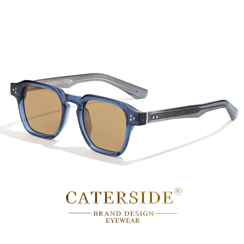 Lunettes de soleil classiques carrées CATERSIDE – Homme – Luxe – Voyage Plage Festival Cadeaux