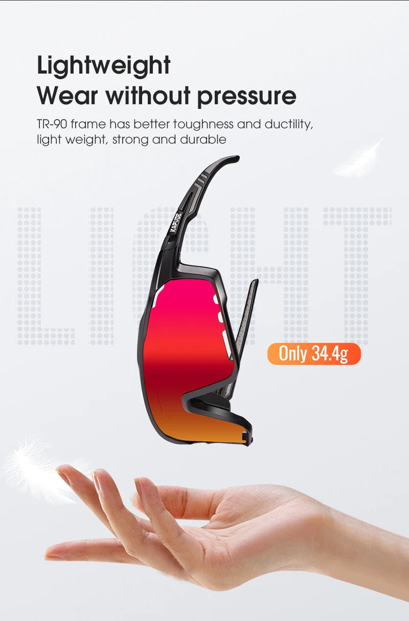 Lunettes de cyclisme polarisées UV400 Homme/Femme – VTT, route, pêche – Kapvoe