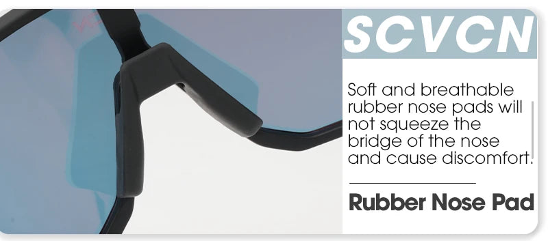 Lunettes de cyclisme SCVCN – Homme/Femme – VTT Route – UV400 – Running Randonnée