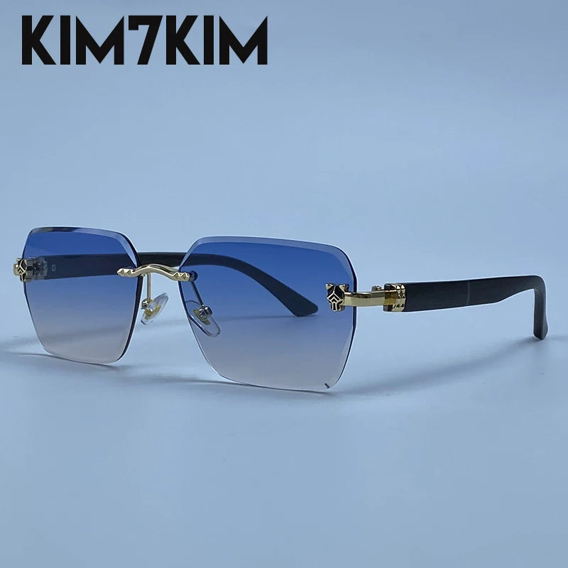 Lunettes Rimless Photochromiques KIM7KIM – Carré Vintage 2026 – Homme – Luxe