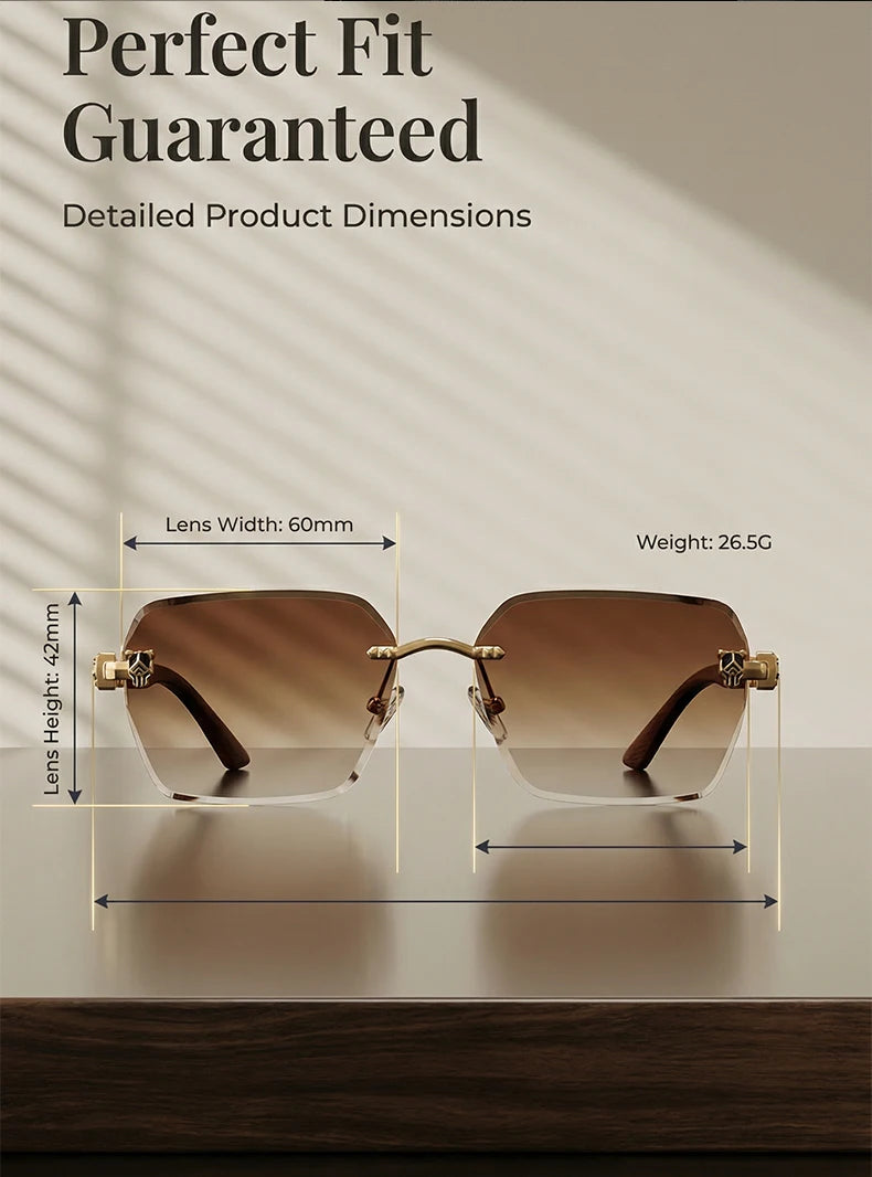 Lunettes Rimless Photochromiques KIM7KIM – Carré Vintage 2026 – Homme – Luxe