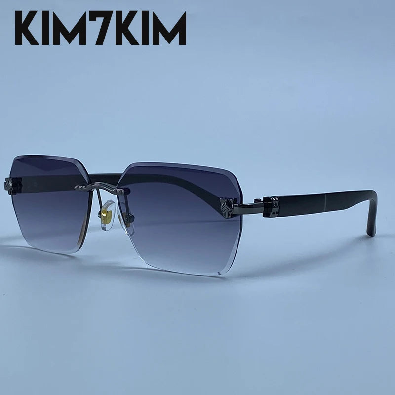 Lunettes Rimless Photochromiques KIM7KIM – Carré Vintage 2026 – Homme – Luxe
