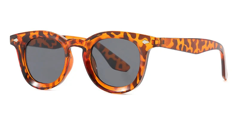 Lunettes de soleil rondes rétro Samjune – Verres Ocean Clear – UV400 – Homme/Femme – Rivets