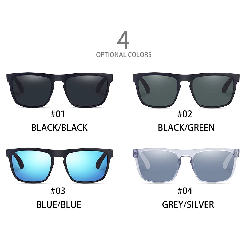Lunettes de soleil vintage carrées polarisées – Homme/Femme – Rétro – Conduite Pêche UV400 – Ravenisa