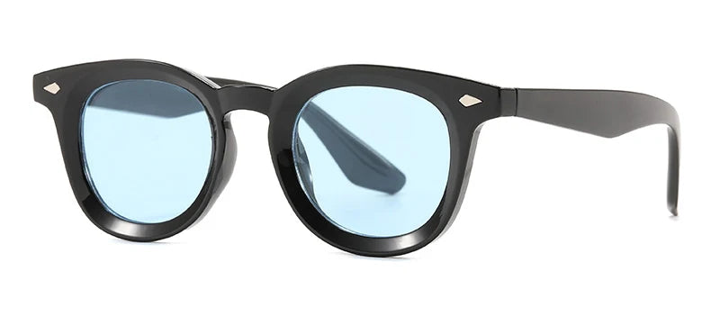 Lunettes de soleil rondes rétro Samjune – Verres Ocean Clear – UV400 – Homme/Femme – Rivets