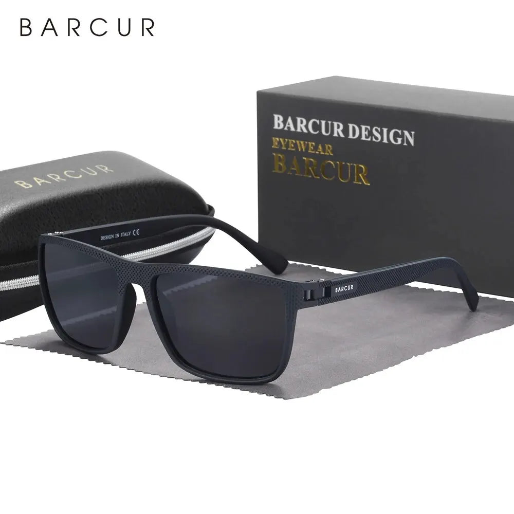 Lunettes BARCUR Design TR90 – Hommes – Sport légères polarisées – Protection UVAB